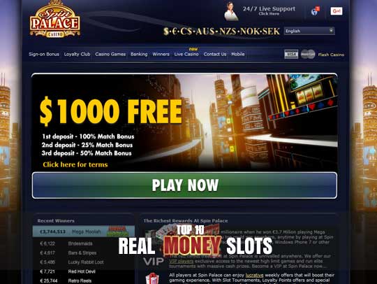 Spin Palace Casino Real Money